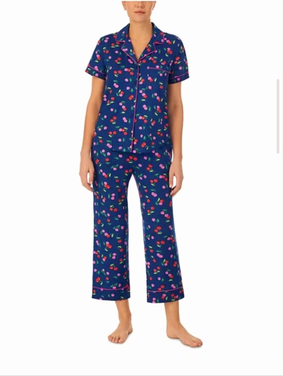 kate spade Other - Kate Spade Navy Cherry-Print Short-Sleeve Pajama Set